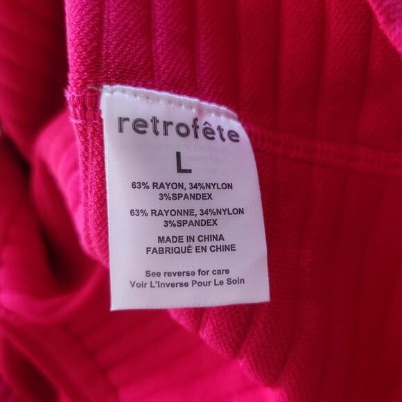 Retrofete Kylie Bandage Knit Dress Dragon Fruit Pink Size Large NWT Sleeveless - Picture 14 of 15